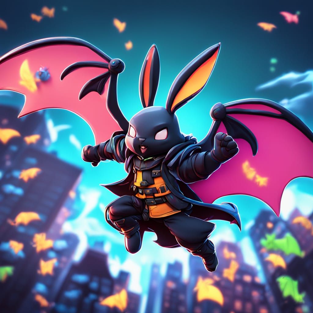Mystical Bat-Rabbit Hero Takes Flight
