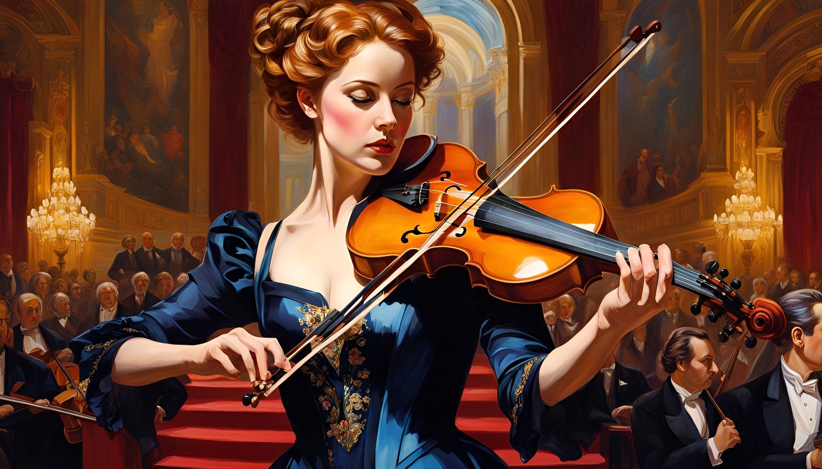 Violinist in Concert: Golden Age Portrait