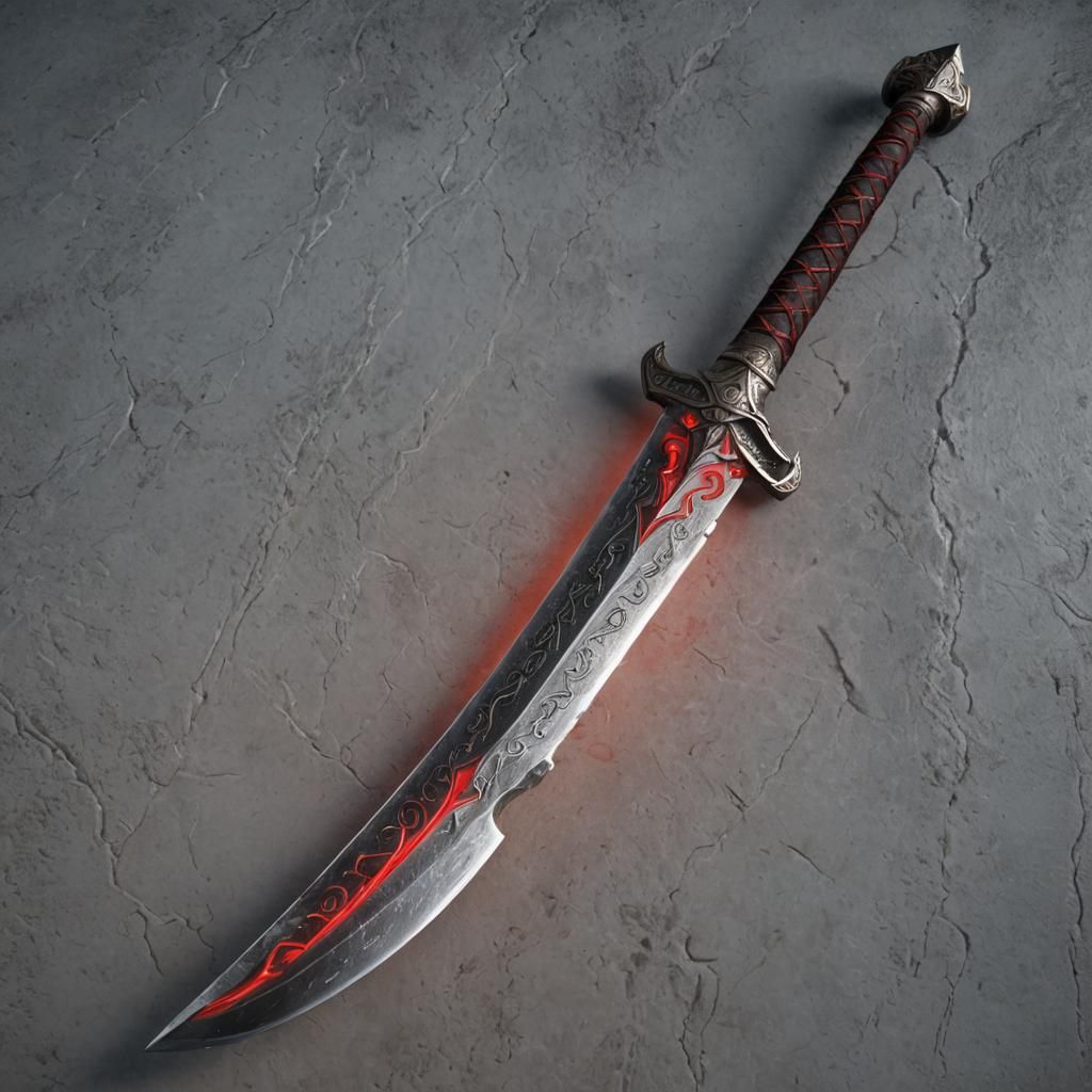 Viking Sword with Glowing Runes: 8K Hyperrealism