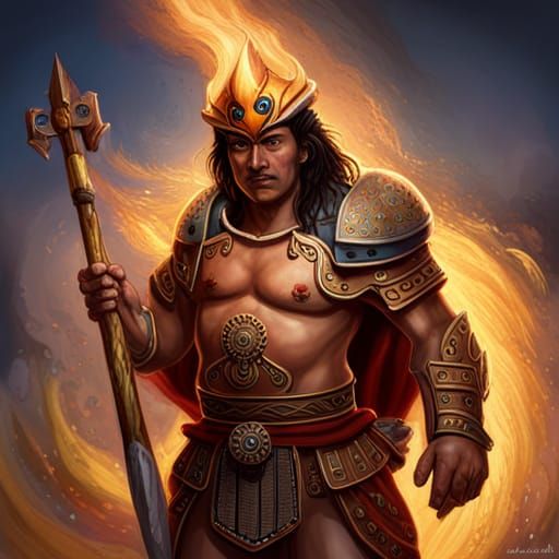 Fiery Tlaxcalan Warrior Concept Art