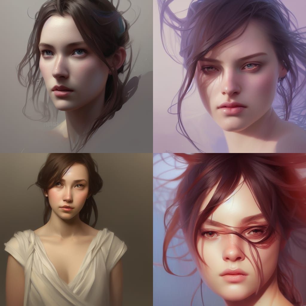 Hyperdetailed Portrait of Girl with Dynamic Lighting