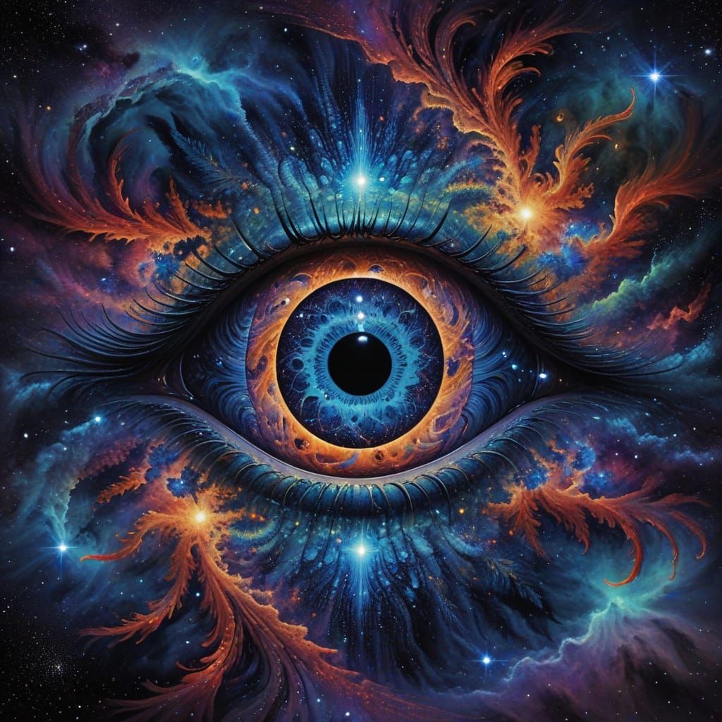 Colossal Cosmic Eye Nebula of Crystalline Starlight