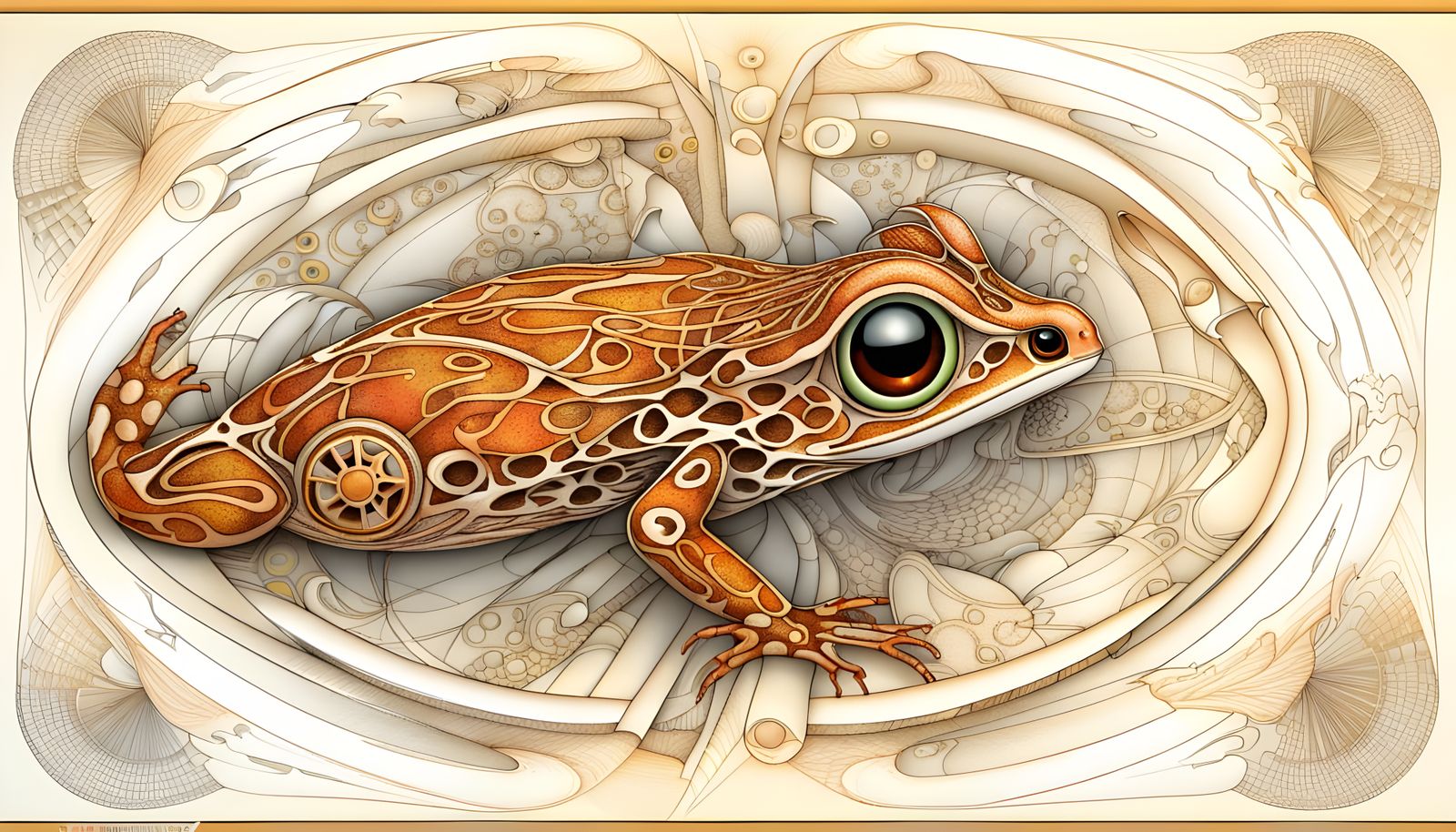 Diagrammatic Fire Salamander and Australian Fauna