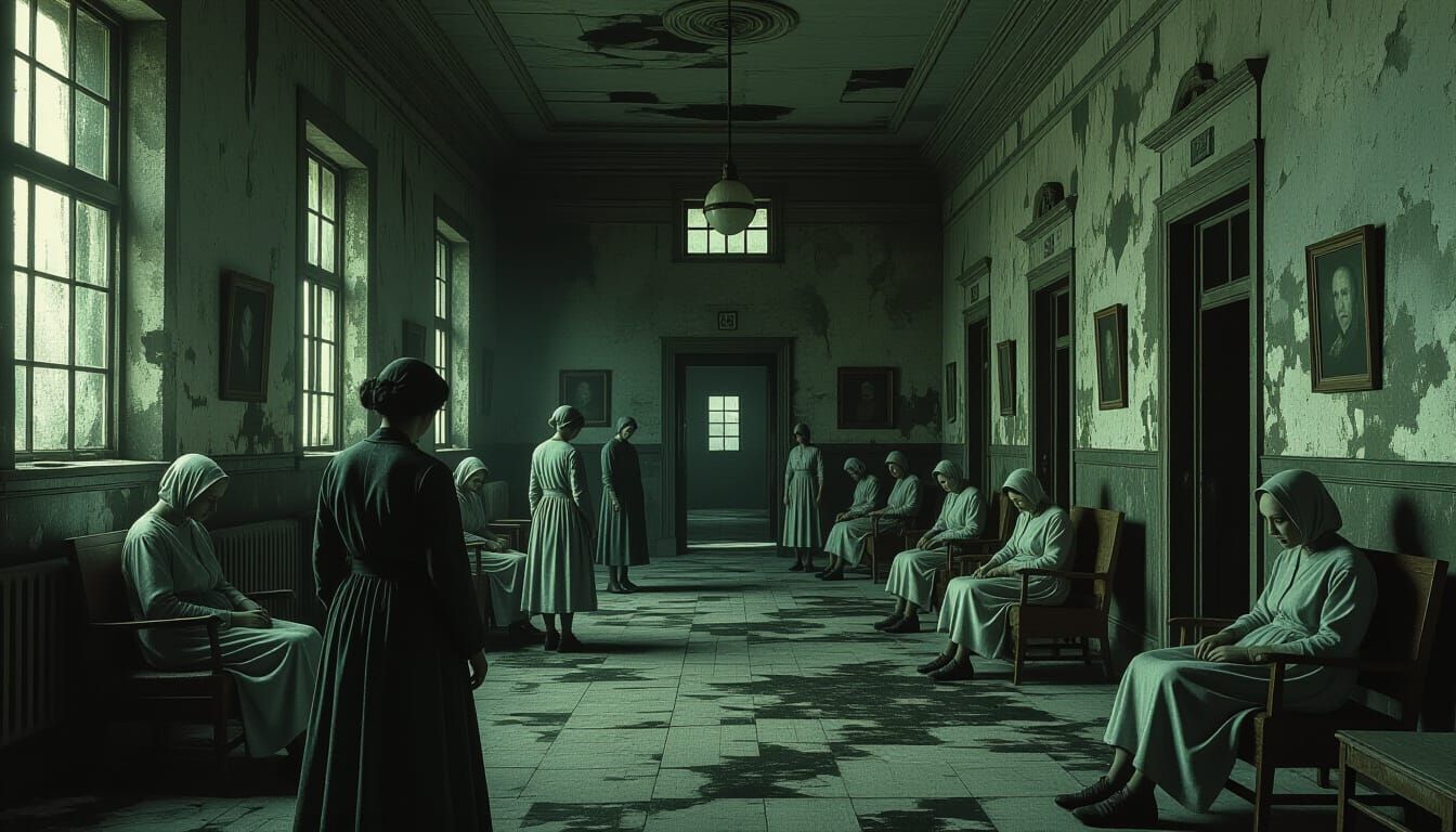 Eerie Asylum: A Dark Surreal Vision