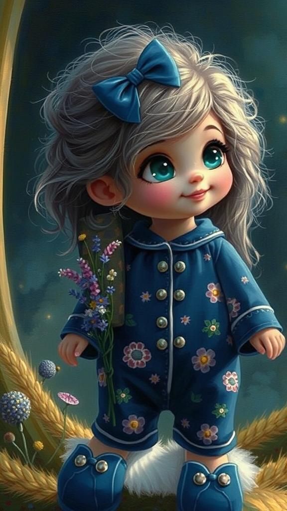 Girl in Wheat Field: Impressionist Summer Day