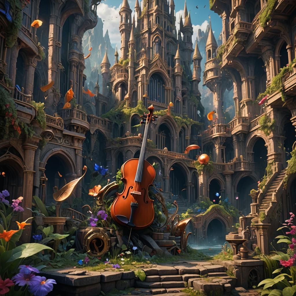 Fantastical Music Concept Art in Deep Color