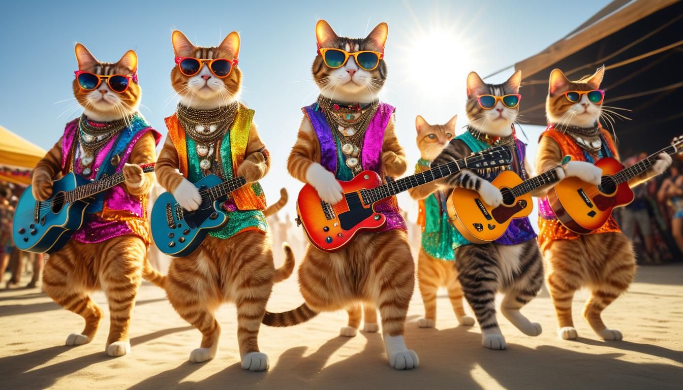 Burning Man Festival Cats