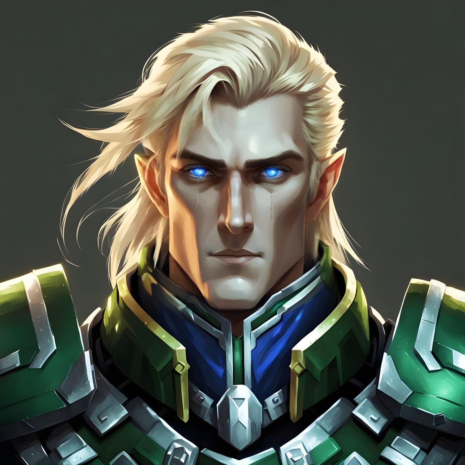 High Elf in Science Fantasy Power Armor