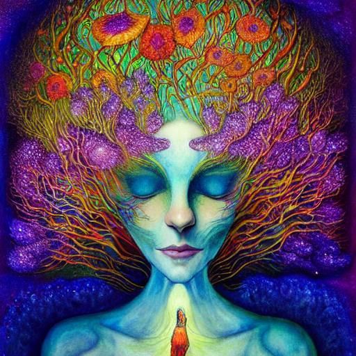 Vibrant Watercolor of Human Connection With Nature