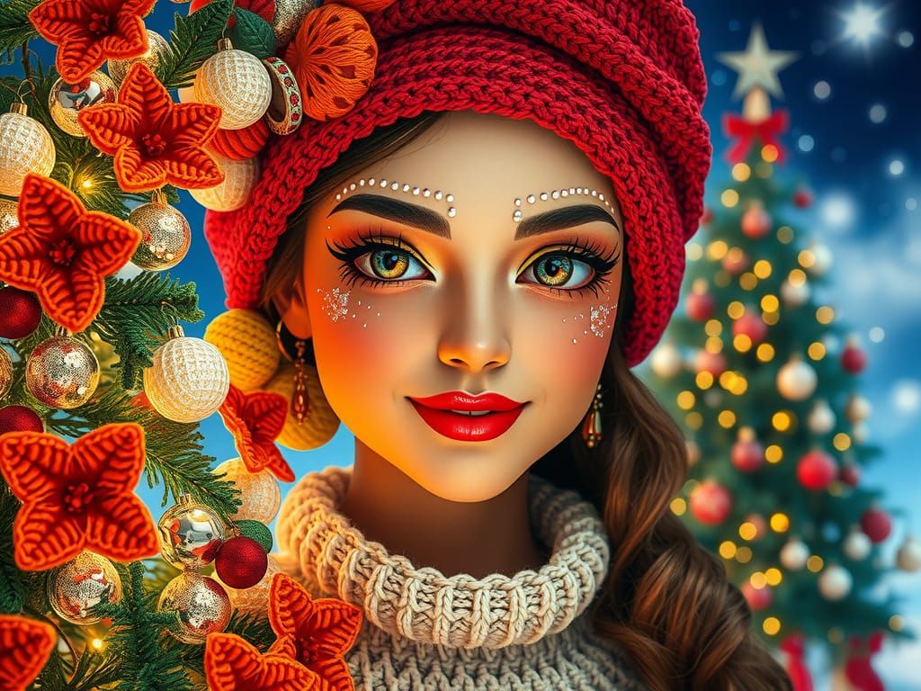 Klimt Style Crochet Magic: Enchanted Rainforest Christmas