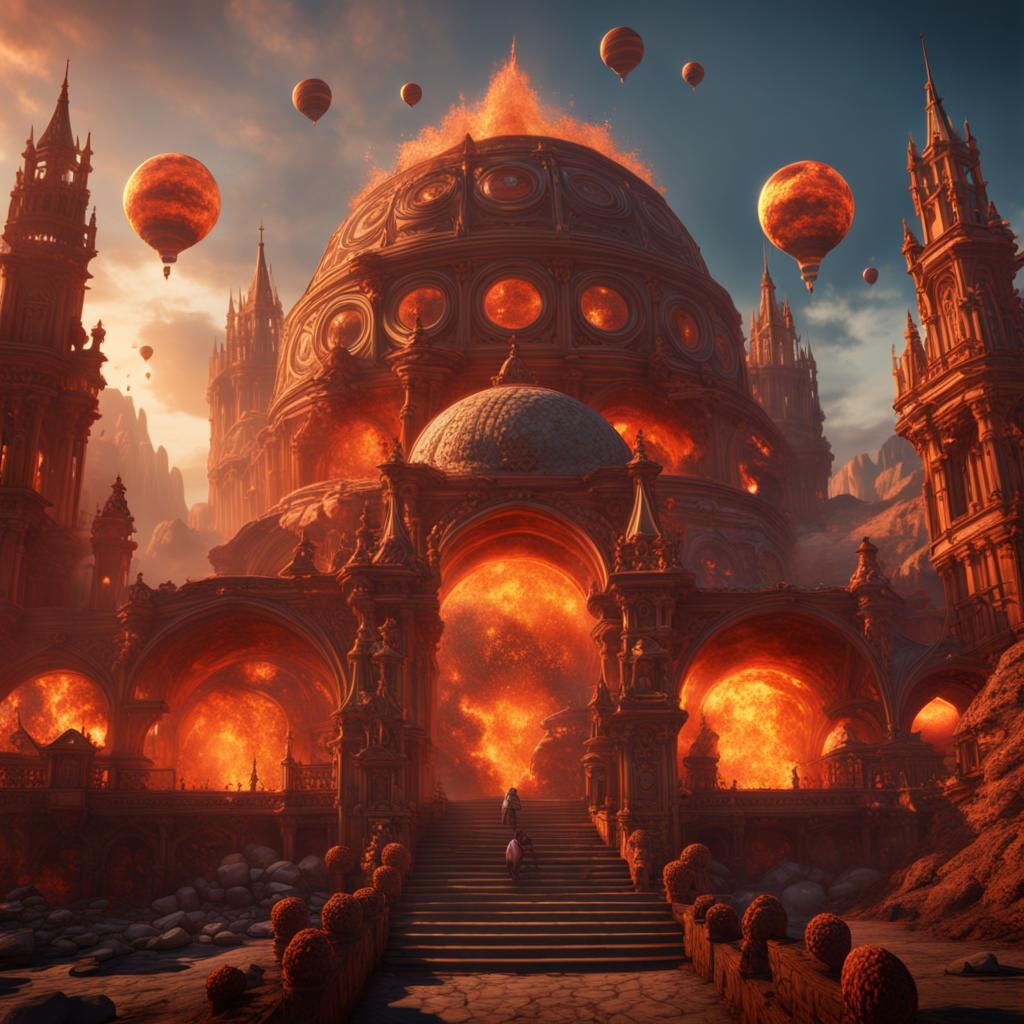 Great Balls of Fire: Detailed Matte Painting