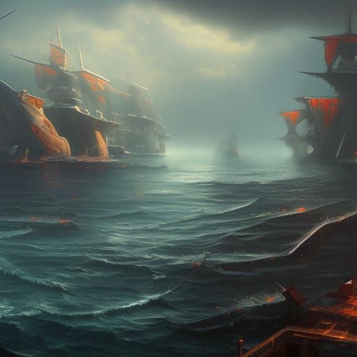 Warships in Epic Sea Battle