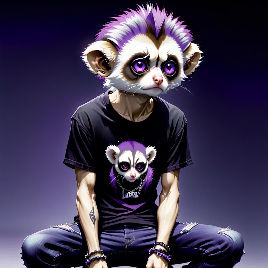 Emo Loris Primate as Digital Art
