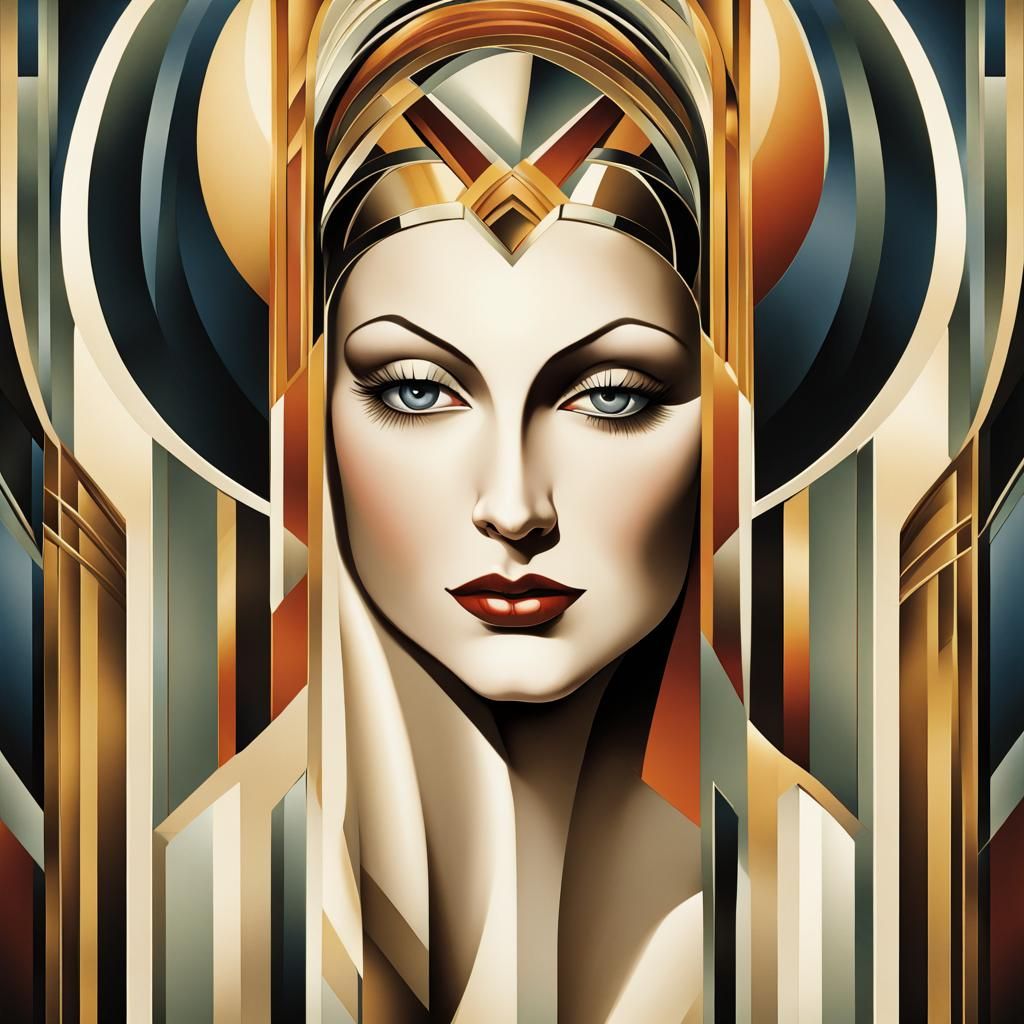 Art Deco Goddess Ascending Poster