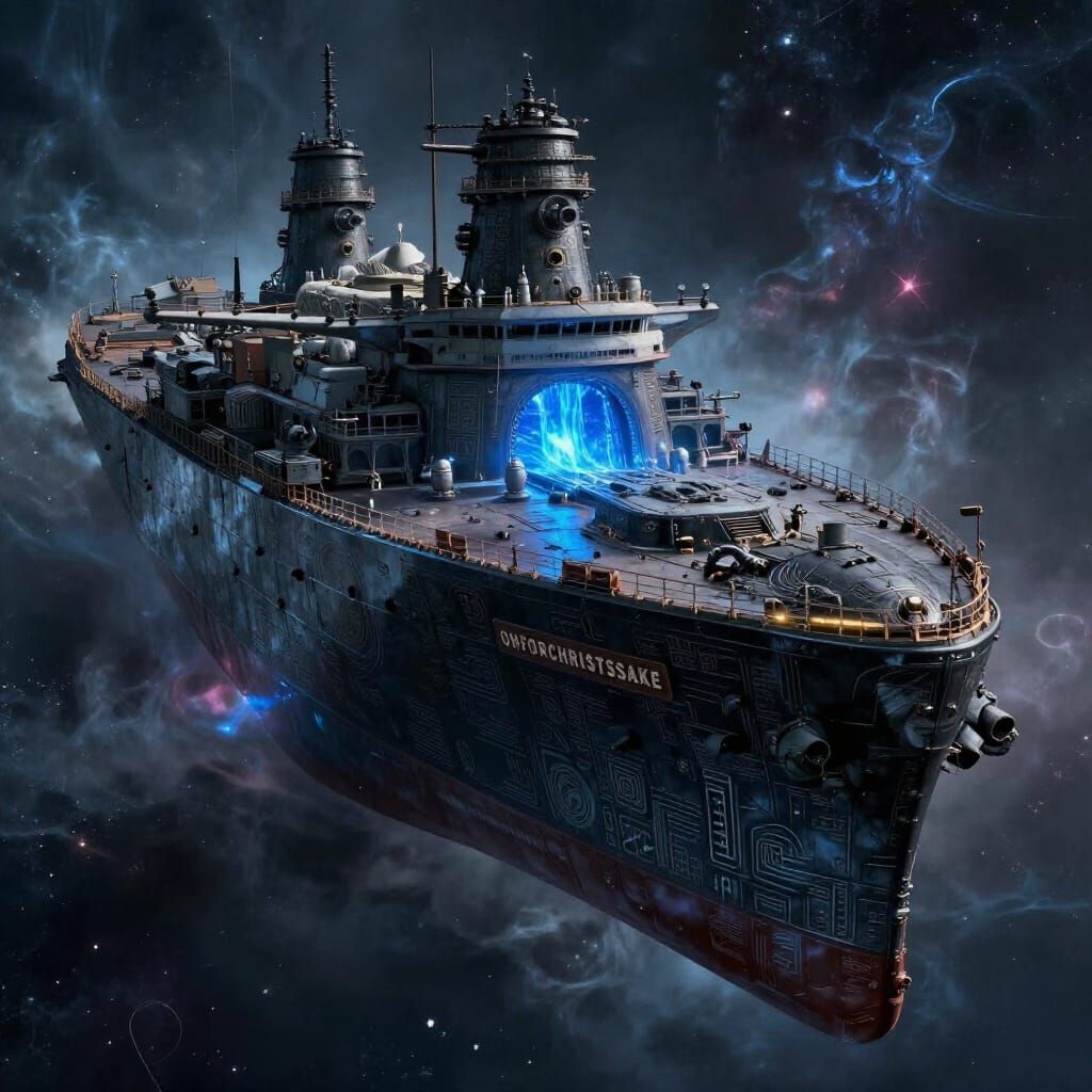 Colossal Tartarian Nuclear Ship Labeled OHFORCHRISTSSAKE in ...
