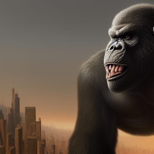 King Kong in a Suit: Detailed Matte Painting
