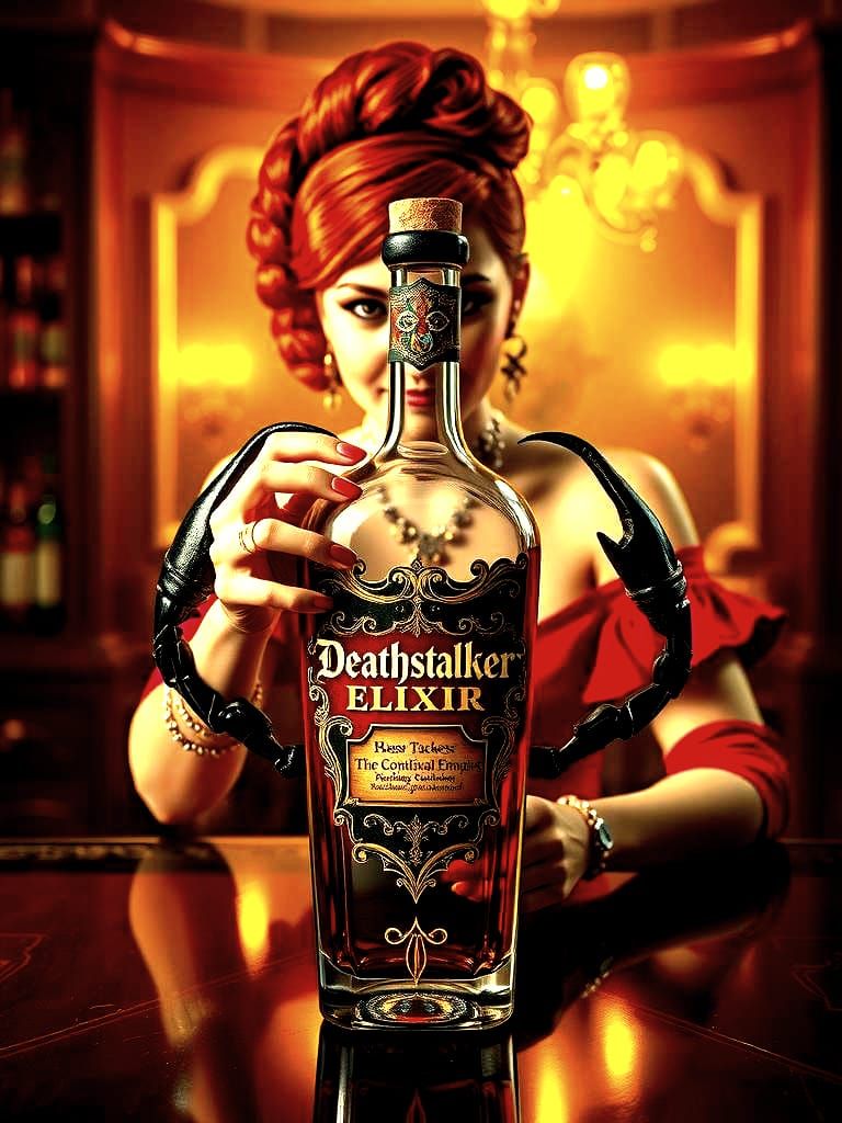 Deathstalker Elixir: Scorpion Bottle with Bartender