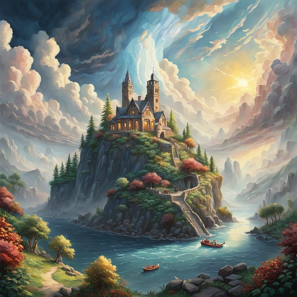 Pizza Islands in the Sky: An Impressionist Fantasy