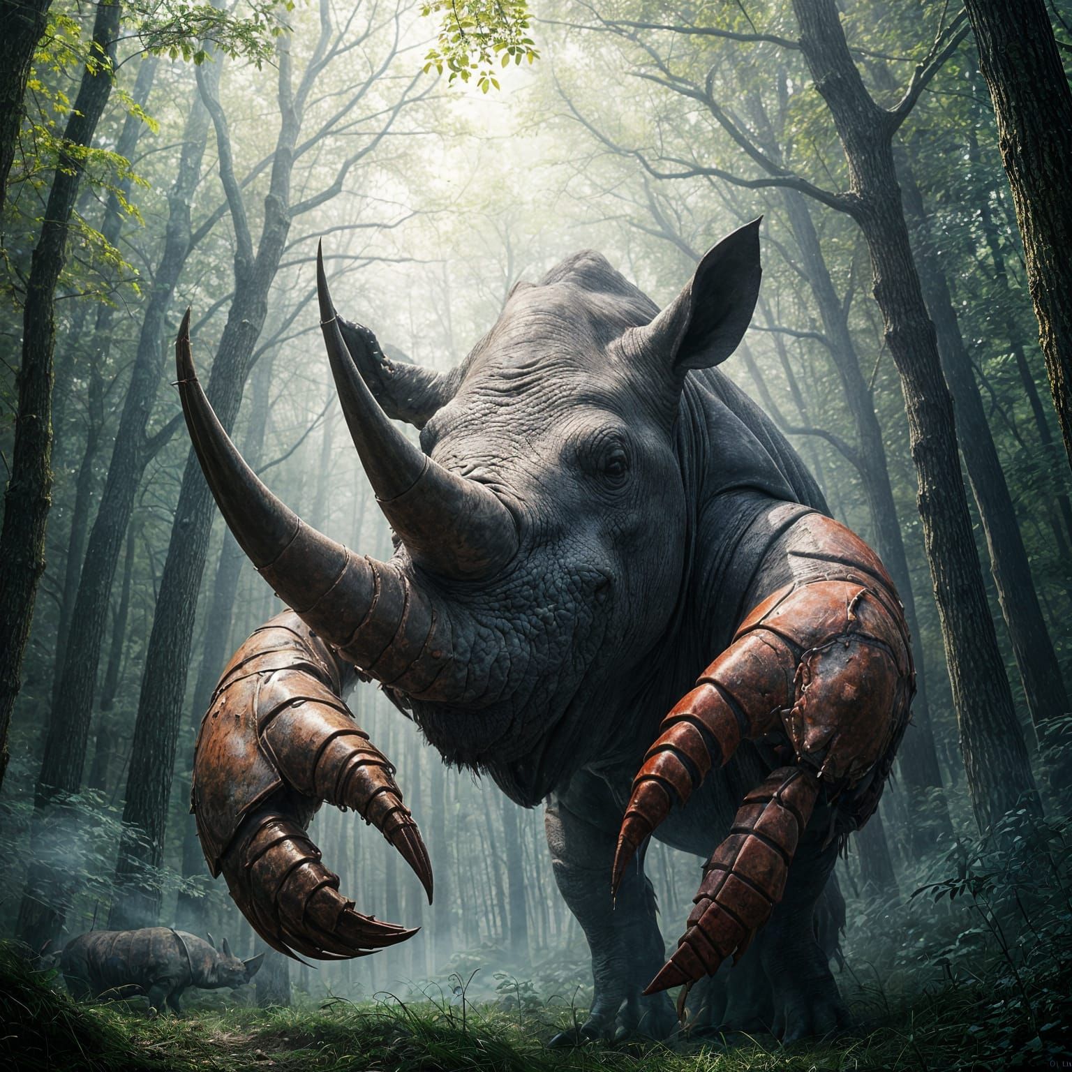 Hybrid Animal - Lobster and Rhinoceros