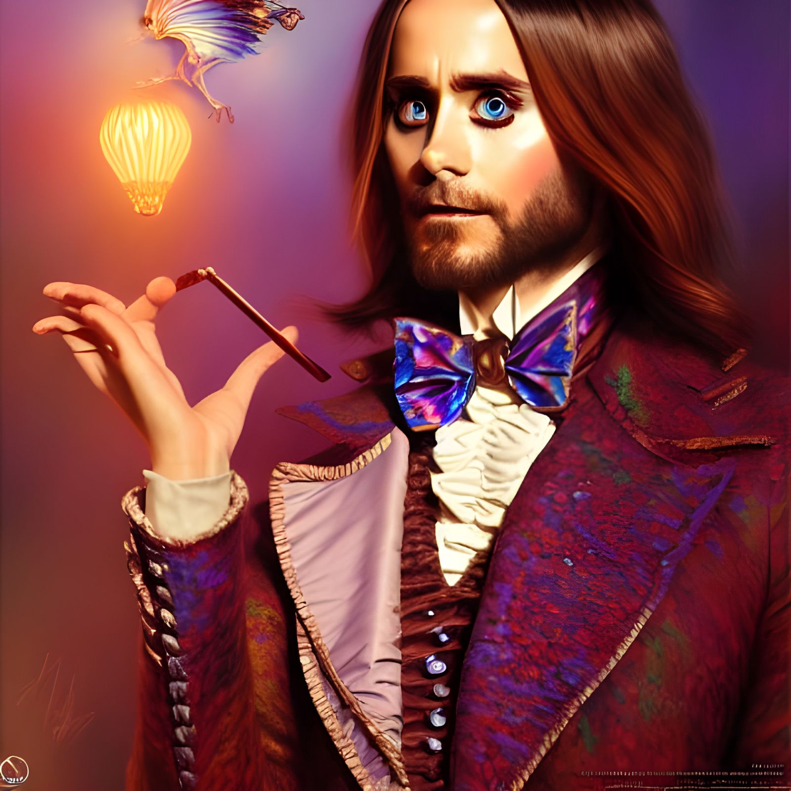 Jared Leto as Willy Wonka: Digital Art Masterpiece