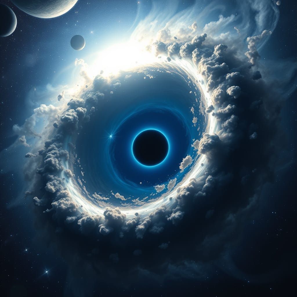 Cosmic Blue Eye Explores Infinite Space with Supernova Energ...