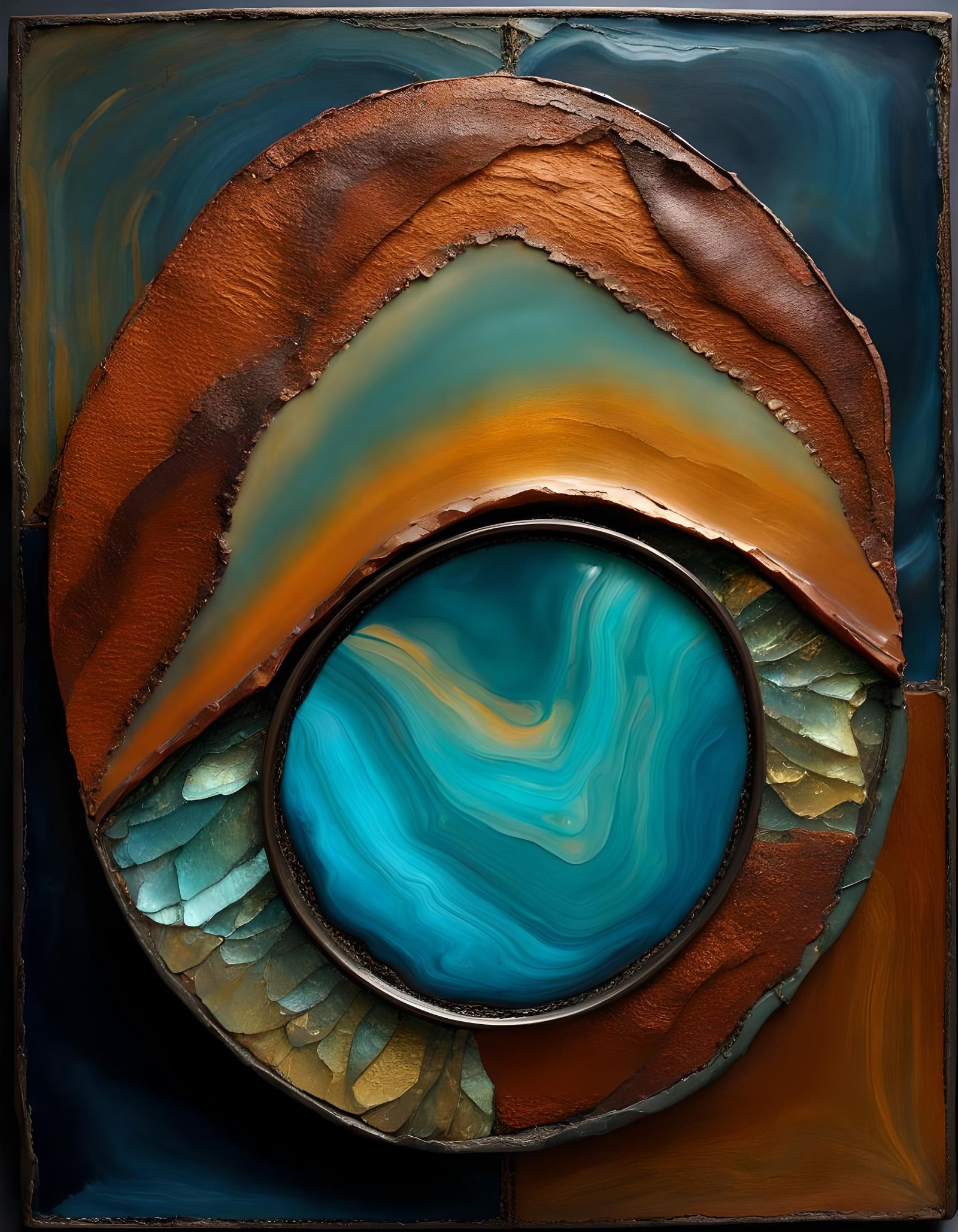 Surreal Figure in Expressive Oil Paint Illusion