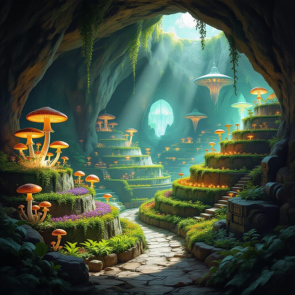 Dwemer Underground Crop Garden in Rzulft Ruins