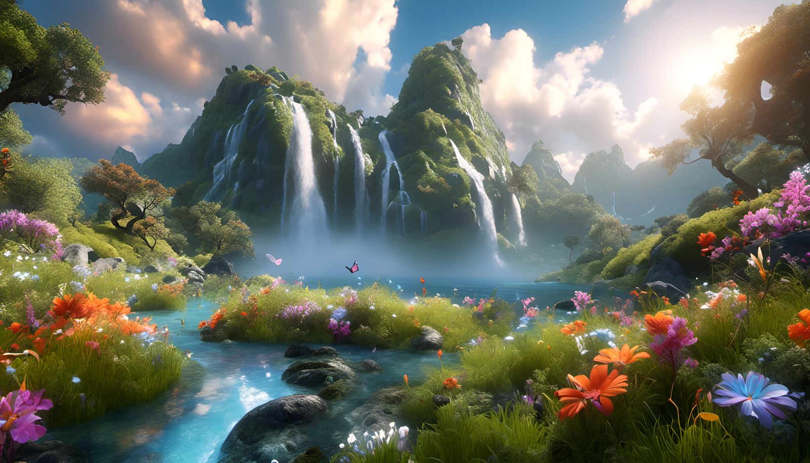 Heavenly Paradise: 8K Realism with Ray Traced Lights