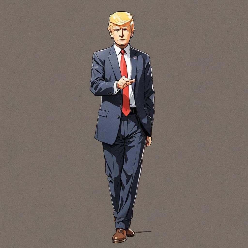 Donald Trump as Anime-Style Manga Scan