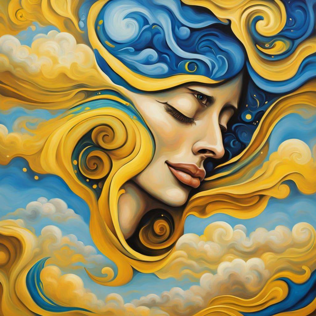 Emotional Portrait in Surrealist Style