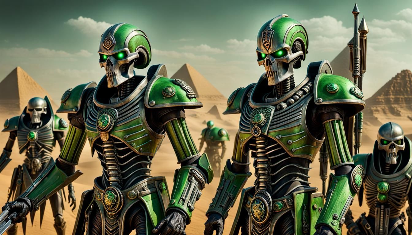 Necron Overlords in Ancient Egypt Aesthetic
