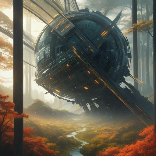 Anime Escape Pod Crash on Forest Planet