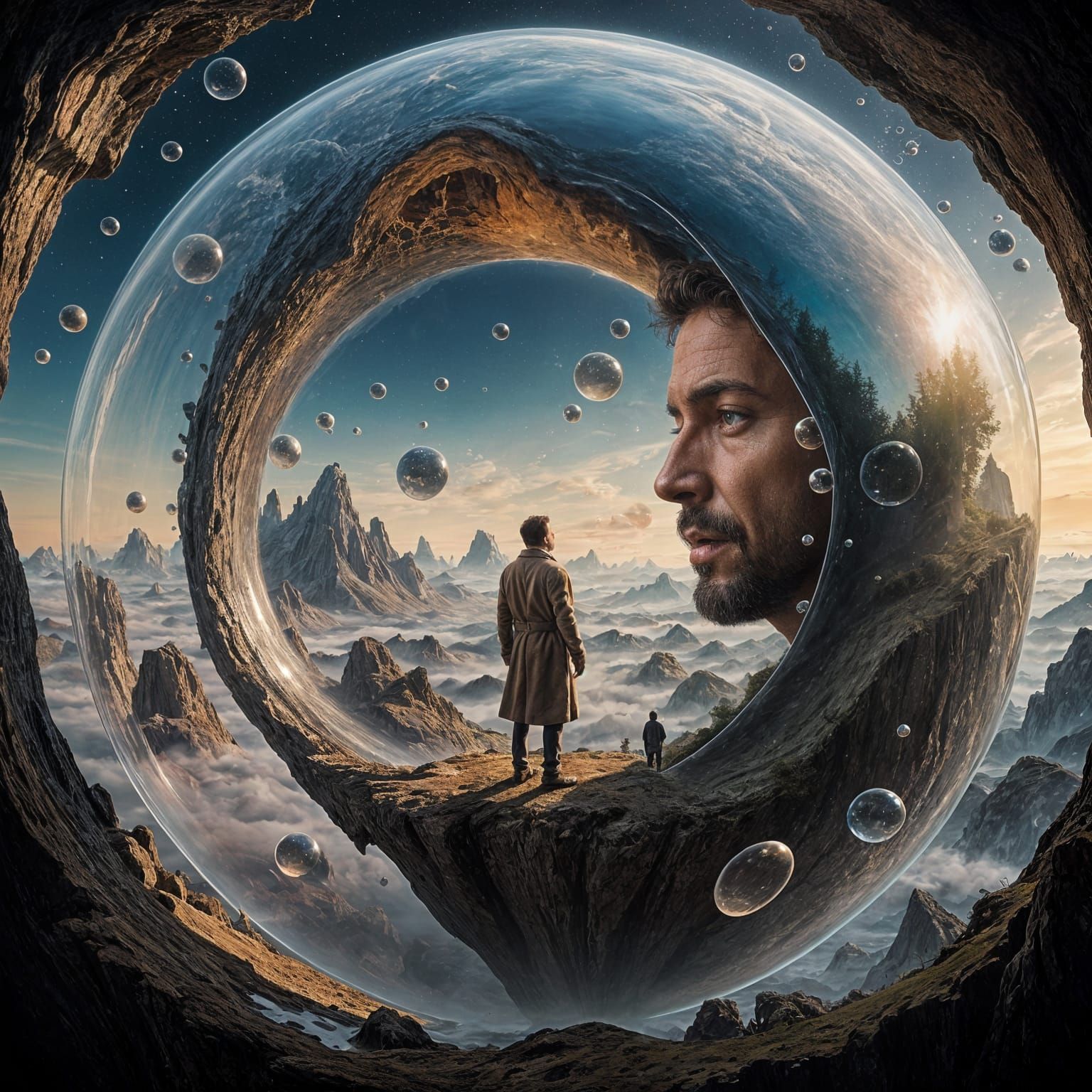 Man Trapped in Giant Bubble Views Surreal Planet