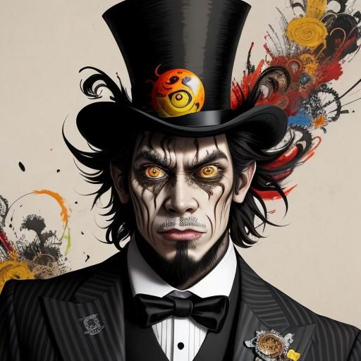 Disfigured Monster Portrait in Formal Wear