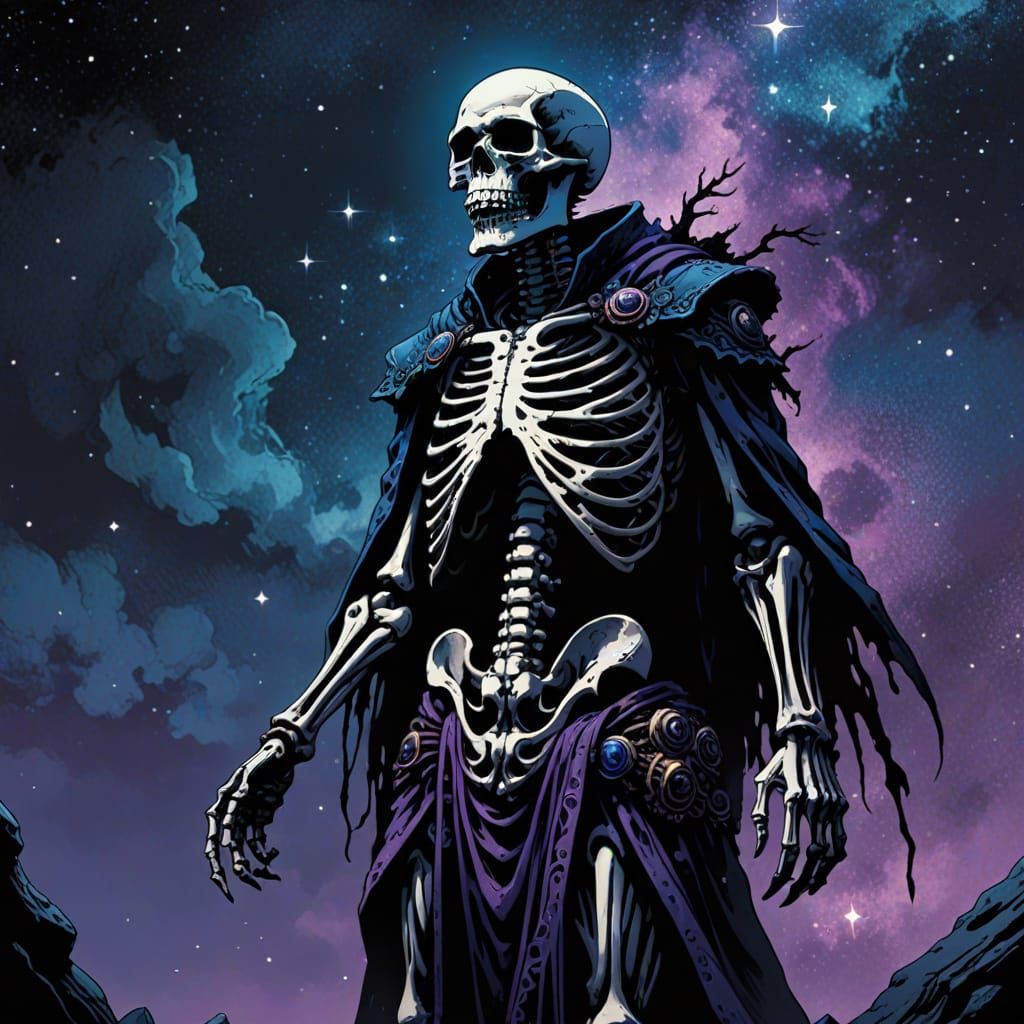 Skeleton Shaman at Cosmic Void Edge