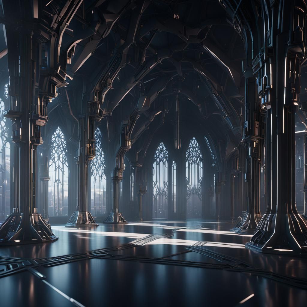 Futuristic Gothic Architecture in High Definition