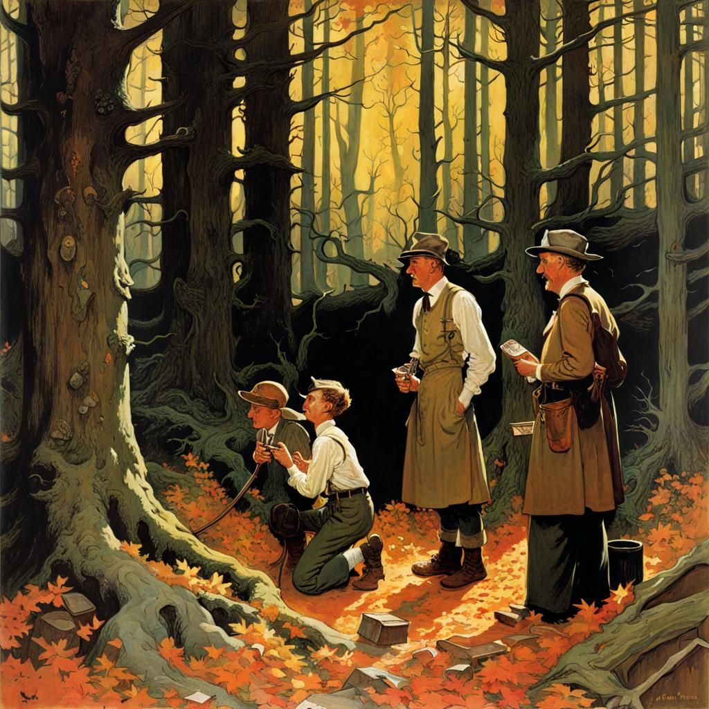 Eldritch Forest Illustration in Americana Style