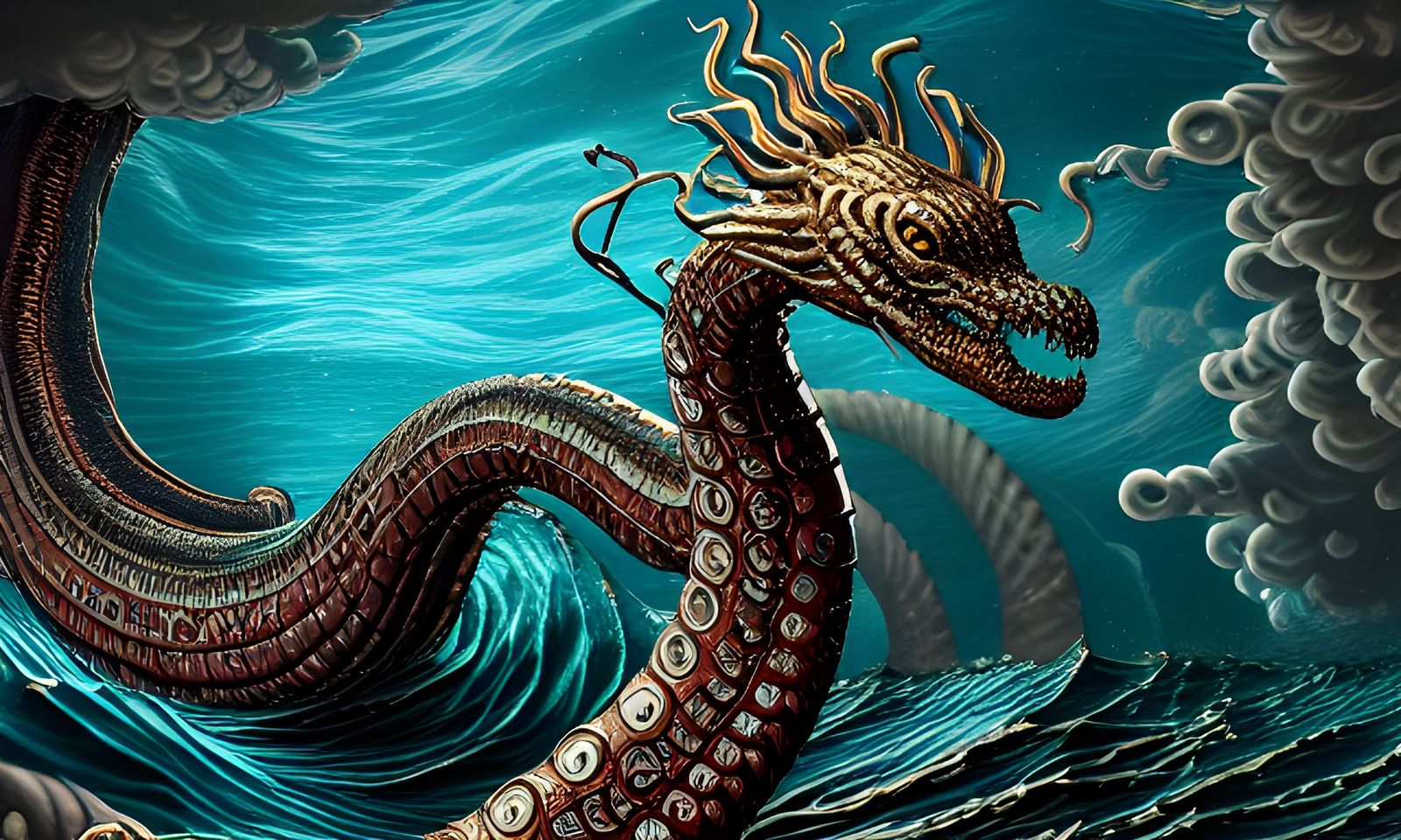 Detailed Photo of Jormungandr, the Sea Serpent