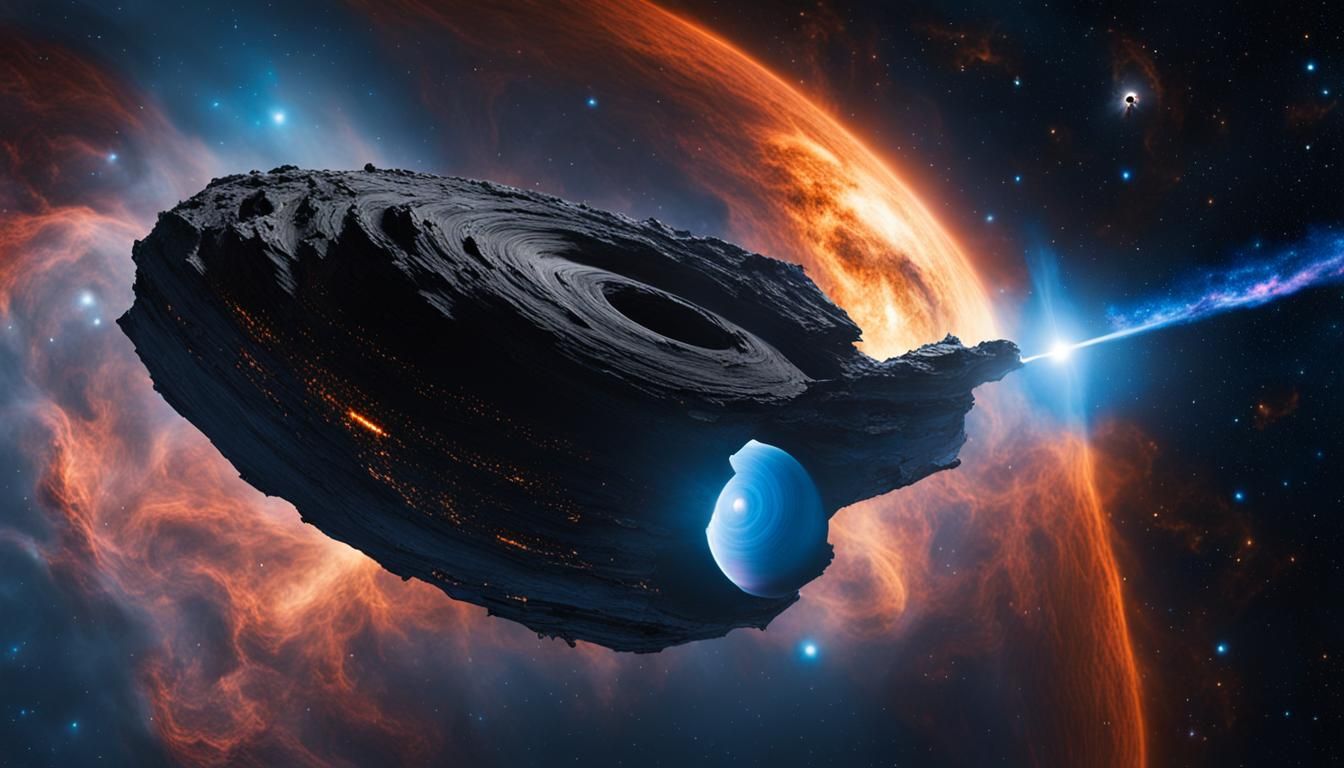 Blue Star Consumed by Black Hole