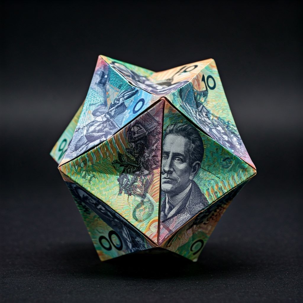Australian Dollar Polyhedra Sculpture
