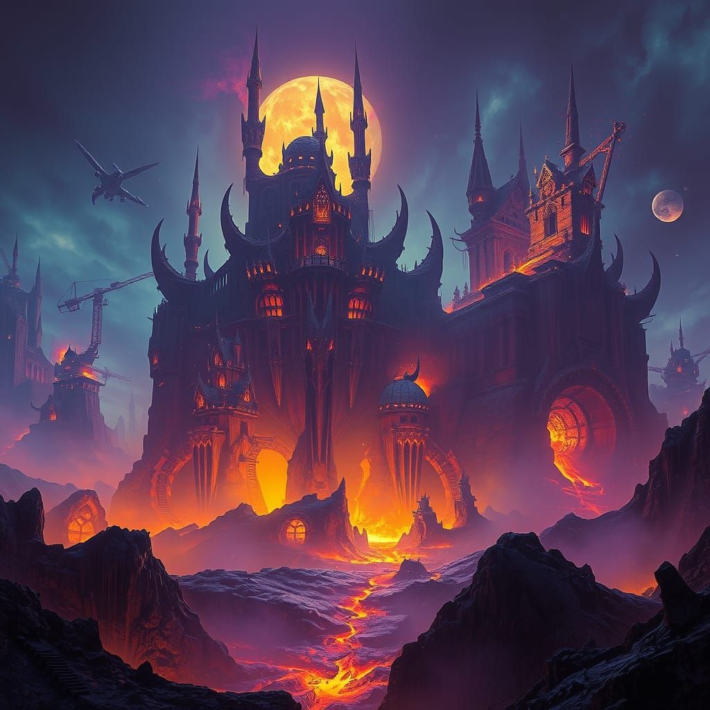 Dark Fantasy Masterpiece in Radiant Hues