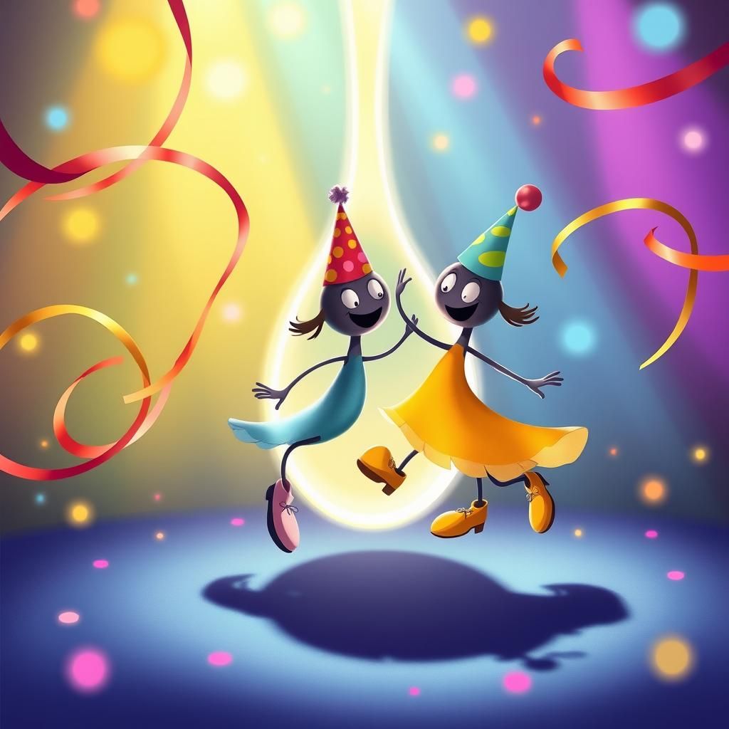 Whimsical Creatures Dance with Glowing Spoon Illusion