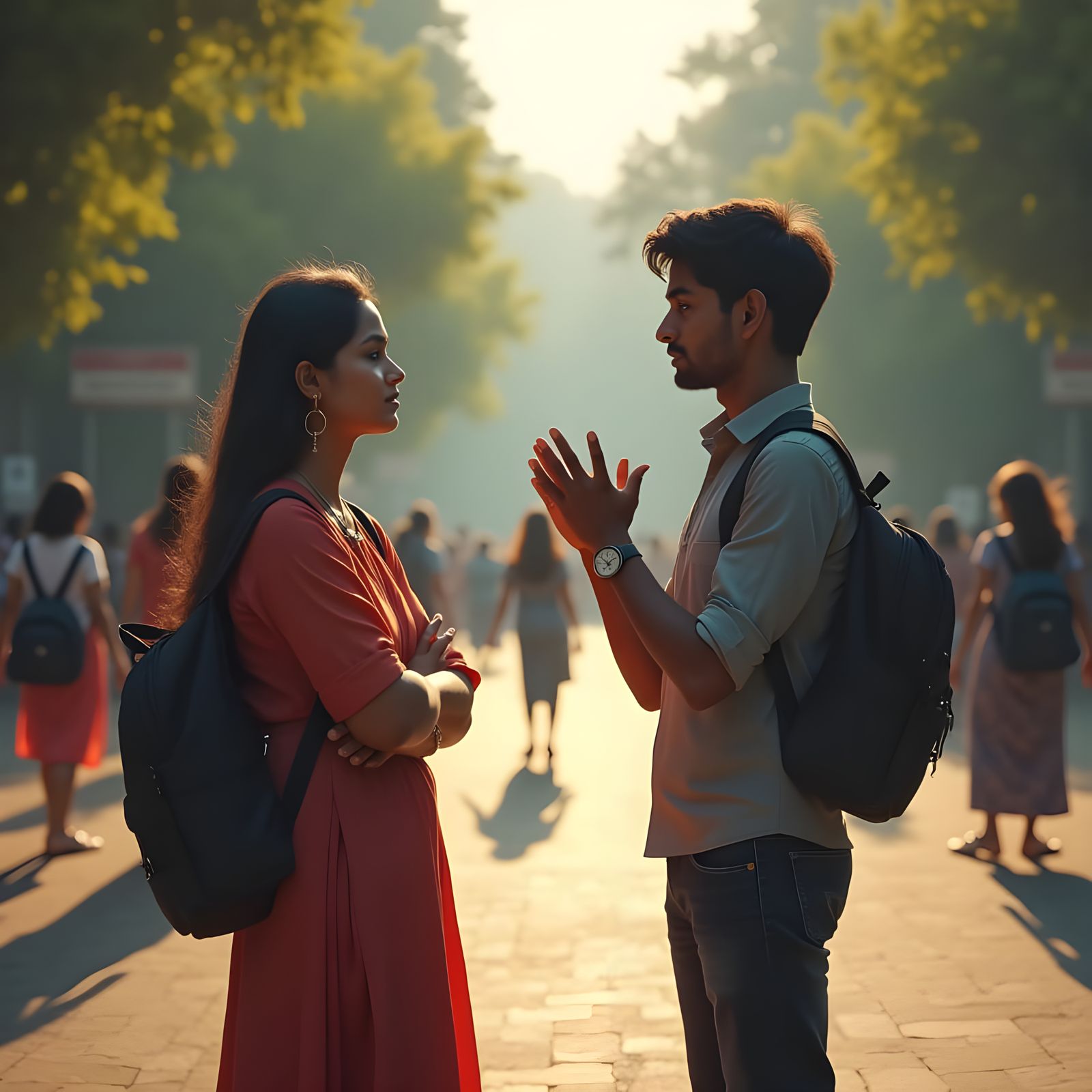 Emotional Scene Unfolds: A Matte Painting