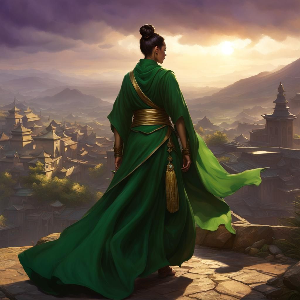 Fantasy Female Monk in Detailed Digital Art
