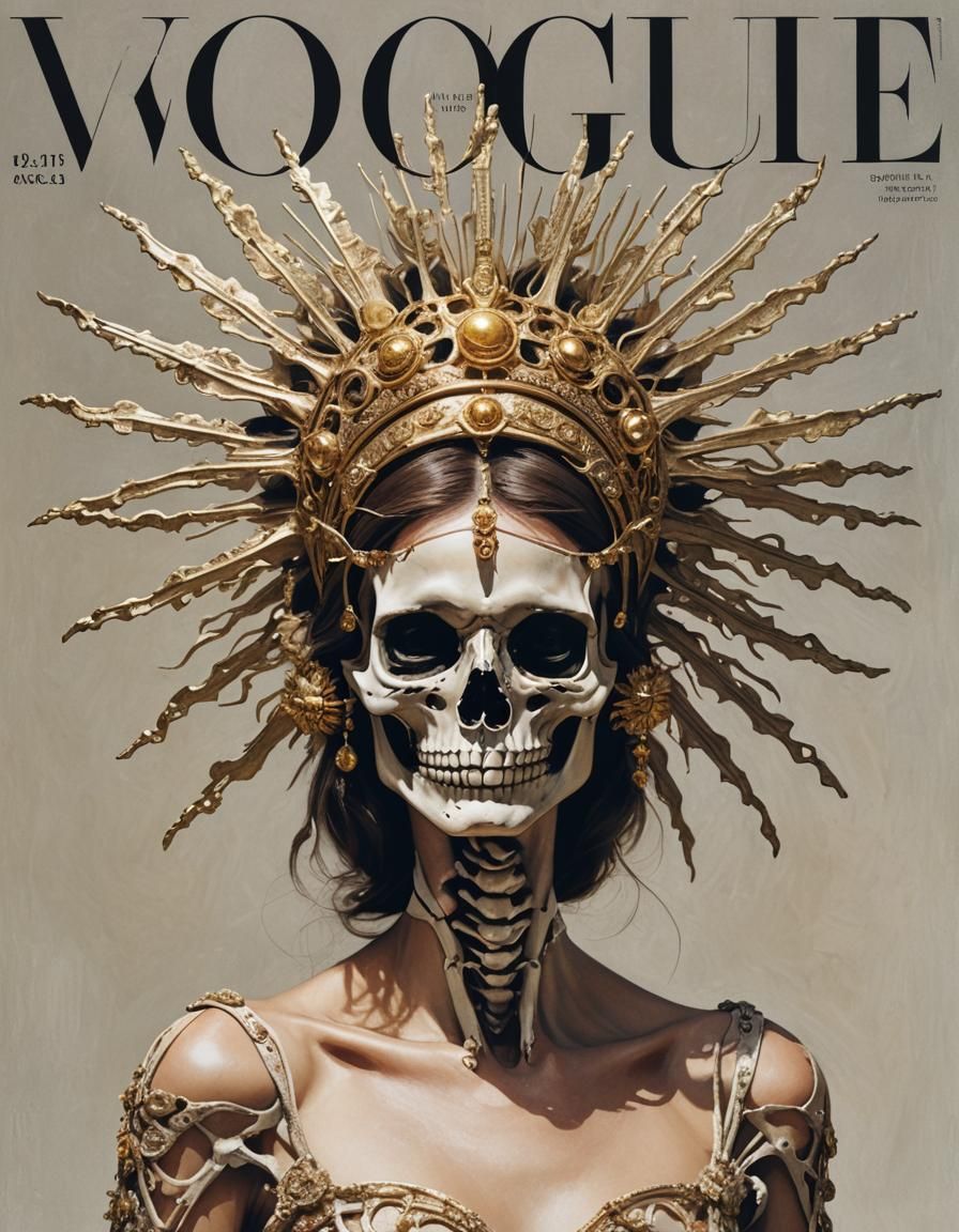 Skeleton with Crown on Vogue Cover