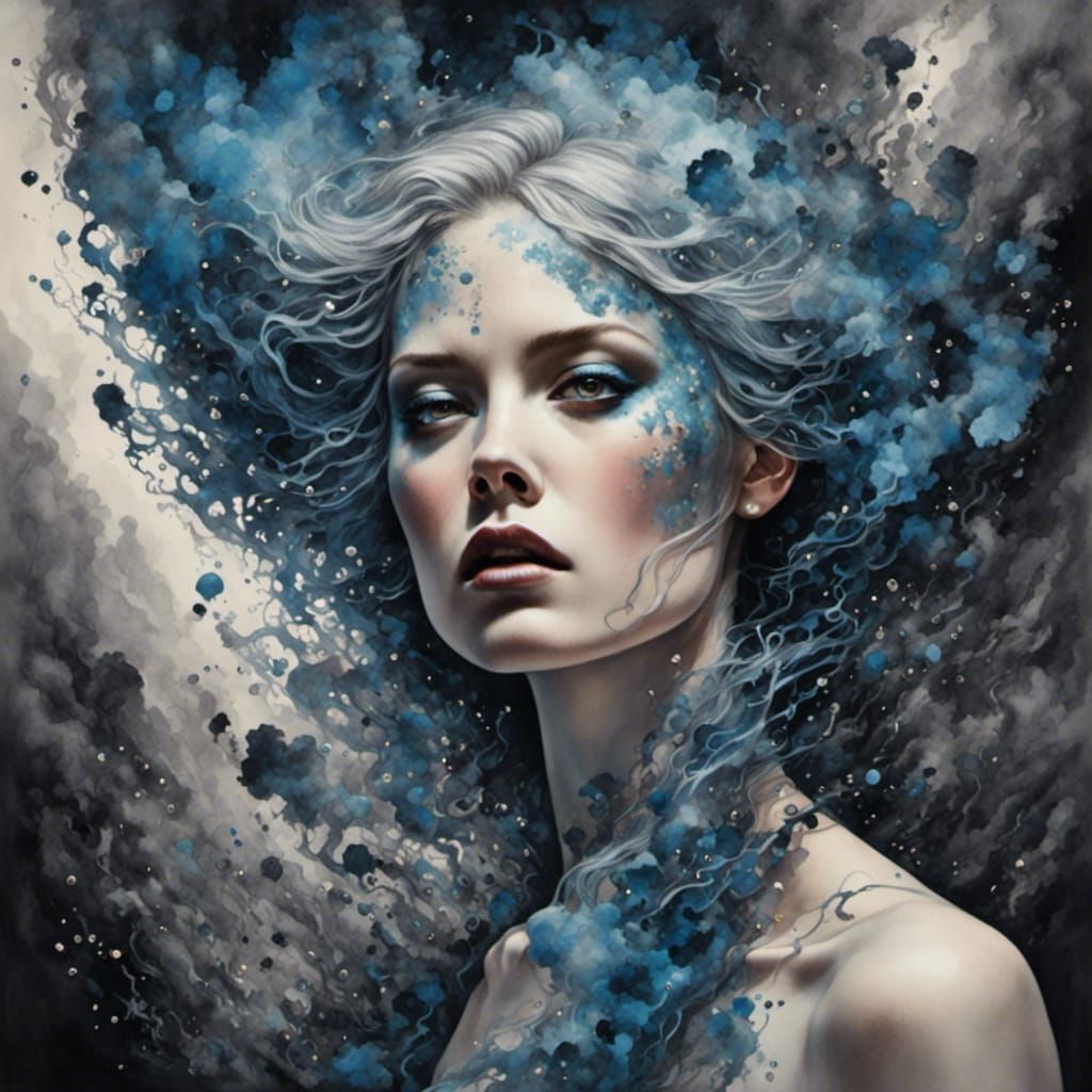 Distorted Surreal Portrait in Muted Palette