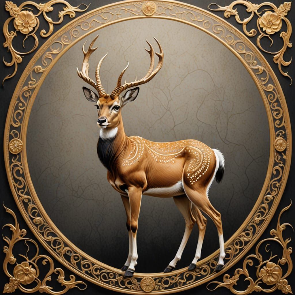 Elegant Antelope in Golden Hues