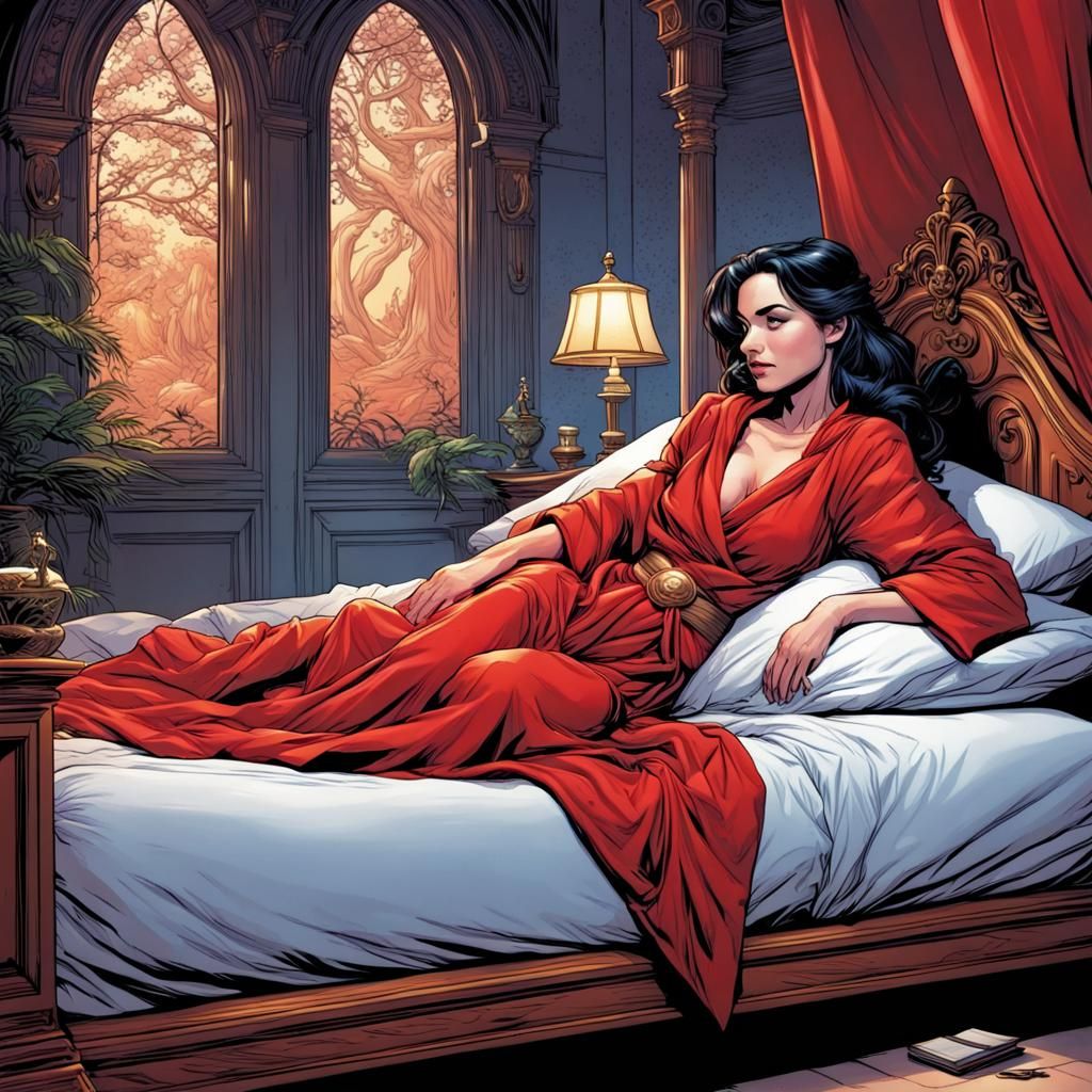 Princess in Red Robe: Comic Book Art