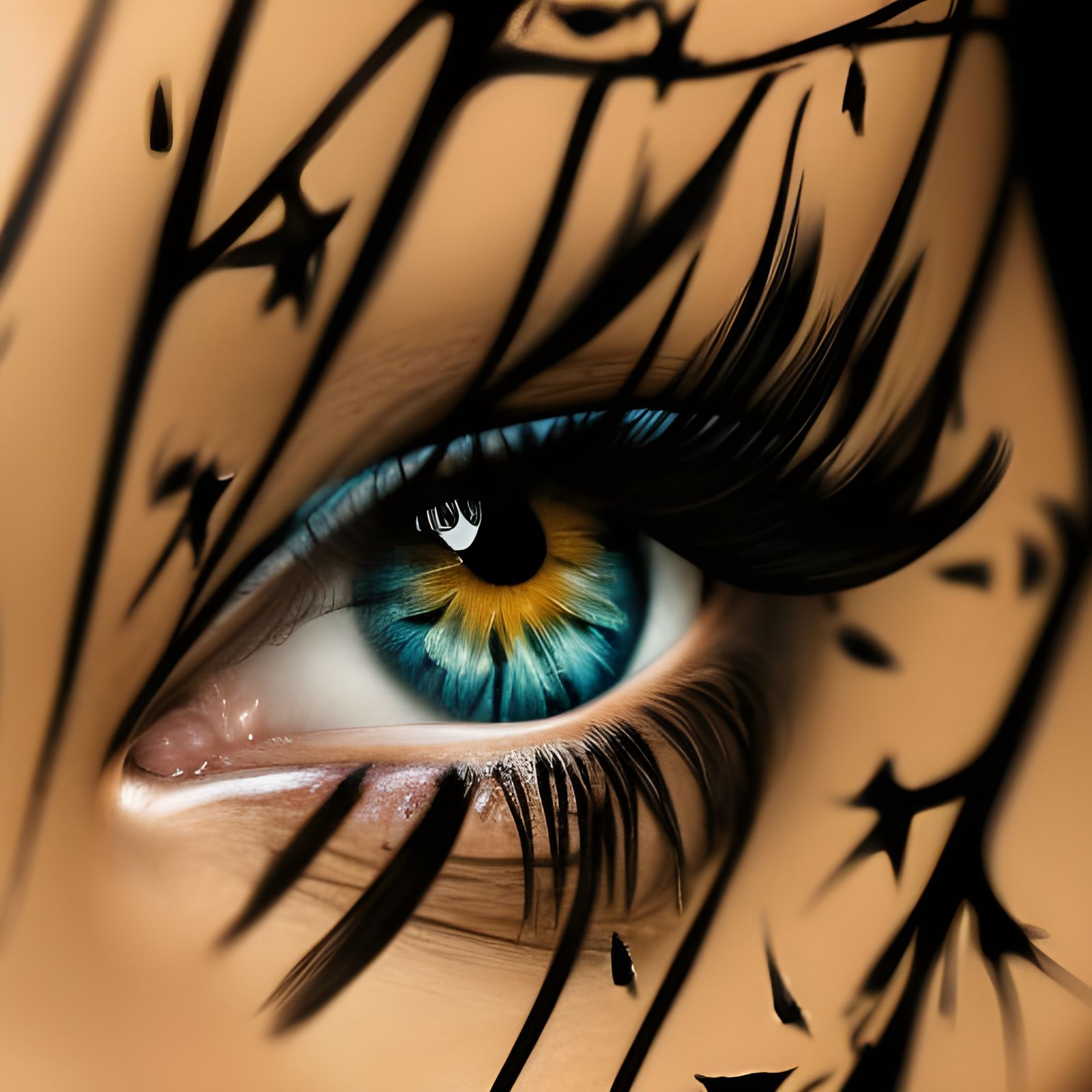 Detailed Noir Photography of a Beautiful Woman's Eye