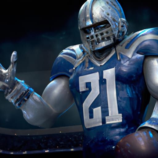 Dallas Cowboys Football Titan in Dark Fantasy Style